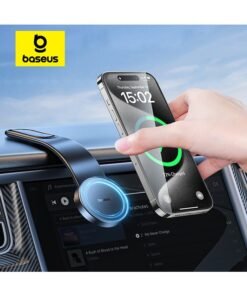 Baseus 15W Wireless MagSafe Car Mount Charger – High-Quality Magnetic Fast Charger With Stable Grip For iPhone 16 Pro Max/Plus, 15 Pro Max/Plus, 14, 13, 12, Samsung S25/S24/S23, Ultra-Fast Charging, Qi-Certified, Adjustable Viewing Angle, Dashboard Mount, Compatible with Tesla, SUVs, Trucks, Universal Fit, Compact Design, Durable Build, Anti-Slip, Heat Resistant, Easy Installation, Wireless Car Charger Holder, Hands-Free Charging, Safe and Secure Black