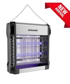 SONASHI Electric Insect Killer / Bug Zapper 20W - Easy to Use/Install | Ultra UV 2-Tube - Attracts Mosquitoes / Bugs & Other Flying Insects | No Poisonous Vapor or Emitting Odor | Removable Collection Tray | Detachable Hanging Chain | Perfect for Home, Indoor/Outdoor, Commercial & Hotel Use | SIK-712N Black 20 W SIK-712N Black