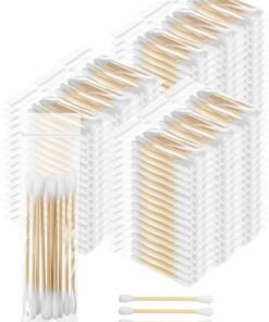 Demissle 240 Pack Cotton Swabs Travel Size, 10 Pcs Per Pack Individually Wrapped Cotton Swab Double Tipped Wooden Sticks for Ear Make up Hotel Toiletries Essentials Supplies