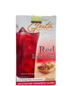 GlutaLipo Signature Red Iced Tea | Weight Loss, Detox, Antioxidants | Moringa Flakes, L-Carnitine | 10 Sachets Box