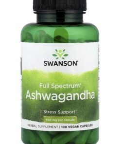 SWANSON Full Spectrum Ashwagandha 100 Vegan Capsules Packaging May Vary