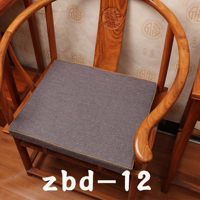 Solid Color Light Luxury New Chinese Style Sofa Sponge Seat Cushion Dining Chair Solid Wood Armchair Chair Sofa Deck
