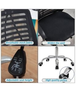 Ergonomic Office Chair, Comfort High Back Swivel Executive Chair with Lumbar Support, Adjustable Headrest, Breathable Mesh Work Chair Home - Image 4