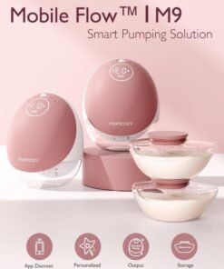 Momcozy M9 Breast Pump Hands-Free Mobile Flow, App Discreet Control with Personalized Multi-Modes and 15 Levels, Independent Breastmilk Storage, Wearable M9 Breast Pump 24mm - Image 3