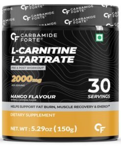 Carbamide Forte L Carnitine Powder for Men & Women 2000mg Powder Pre Workout Supplement Post Workout Supplement Mango Flavour - 150g Powder