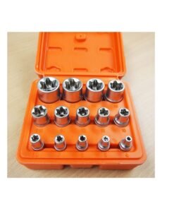 ABBASALI 14 Piece  Female Bit Socket Set 1/2"/3/8"/1/4" Drive