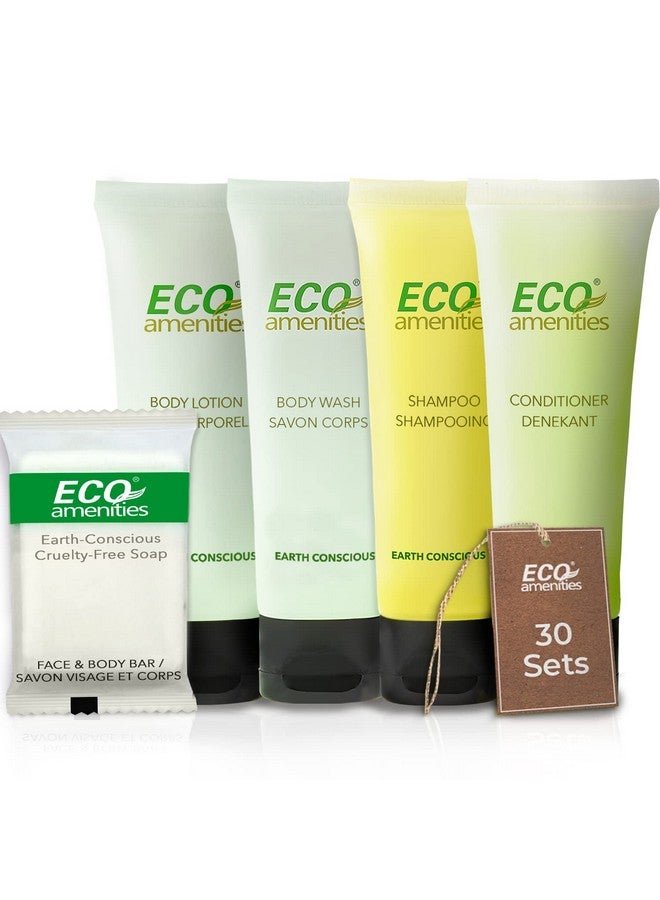 ECO Amenities 150 Piece Hotel Toiletries Set5In1 Travel Toiletries Include 30Ml Shampoo Conditioner Body Lotion Body Wash And 28G Soap (30 Each)Perfect For Hotels Airbnb And Hospitality