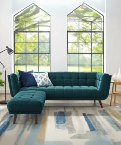 Modern Style 88.8'' Upholstered Simon Sofa with Ottoman