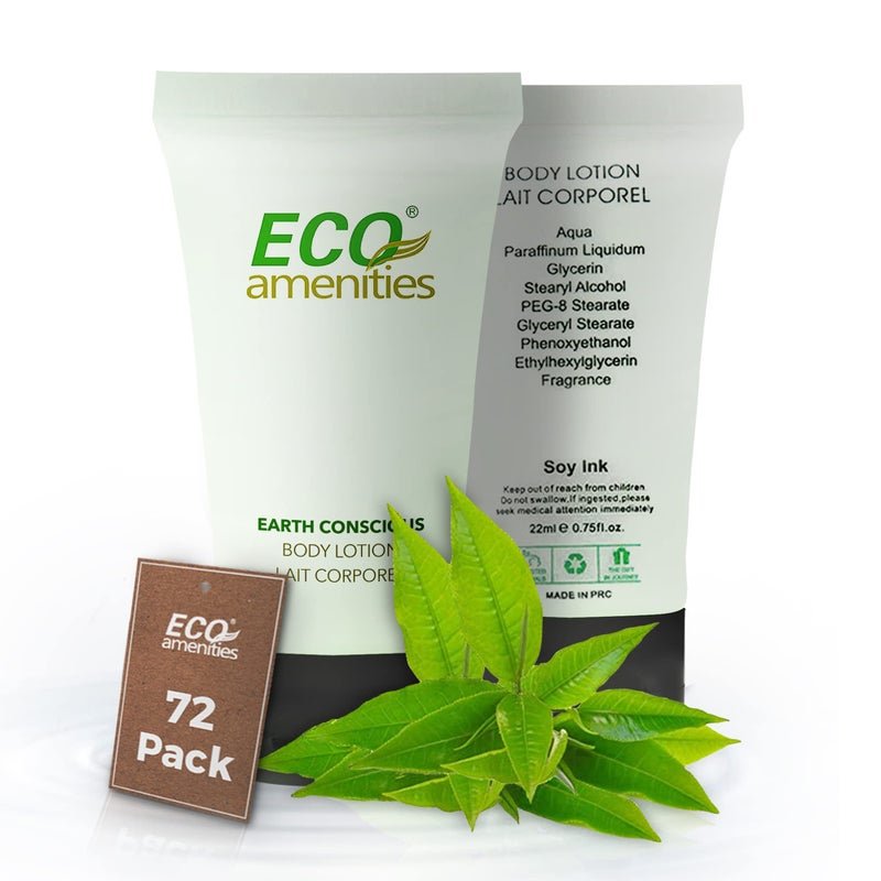ECO amenities Travel Size Lotion Bulk 72 Pack 22ml 075 fl oz Tubes Delight Guests with Refreshing Mini Hand Lotion Travel Size Toiletries Individually Packed for AirBnBs Hotels Gyms Spas