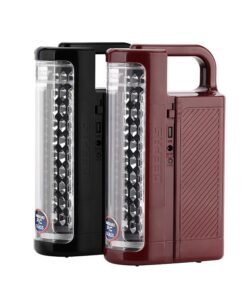 GEEPAS 24 Mega Luminous LED's Rechargeable LED Lantern Set Of 2, 30 Super Bright SMD LEDs, Energy Efficient, USB Charging Red/Clear