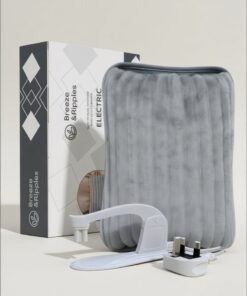 Breeze & Ripples™ Dual comfort electric rechargeable heating water bag soft fleece cover for pain relief advanced leak proof technology fast heating large size