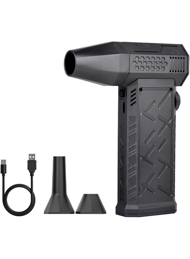 GGEROU Compressed-Air-Duster-Mini-Blower- Turbo Fan- 130000RPM Electric Duster- Keyboard Cleaning kit- No Canned- Replace Compressed air can- Jet Dry Blower-Car Dryer air Blower- Pc dusters for Cleaning (T8)