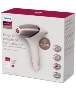 Philips Lumea IPL, Hair Removal, 9000 Series, SenseIQ Technology, 4 Attachments, Face, Body, Bikini, Underarm, Cordless Use, BRI958/60, Rose Gold, 60 Days Money Back Guarantee Pink