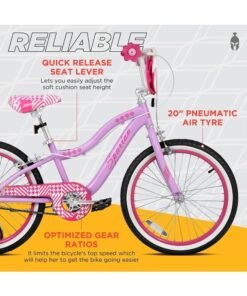 Spartan Serena Bike – 20 Inch, Single Speed, With Training Wheels, Mint Color - Image 5