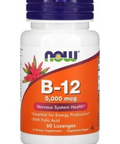 Now Foods B-12 5000 mcg Dietary Supplement - 60 Lozenges