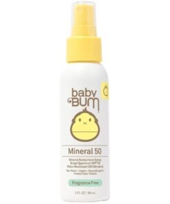 Sun Bum Baby Bum SPF 50 Sunscreen Spray | Mineral UVA/UVB Face and Body Protection for Sensitive Skin | Fragrance Free | Travel Size | 3 FL OZ