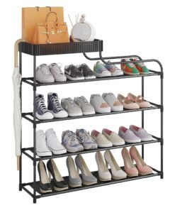 Alternative view of BLOOMING TIME 6 layer Freestanding with Storage Box Shoe Organizers for Entrance Hallway Front Door Living Room Shoe Cabinet(black)