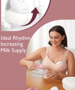 Momcozy Breast Pump Hands Free Mobile Style | M6, Wearable Breastfeeding Pump Ideal Rhythm for More Milk, DoubleFit Flange More Fit & Discreet with 3 Modes & 9 Levels - Image 4