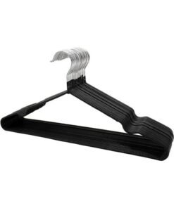 Feelings Metal Hanger PVC Coated Black 12Pcs Set 40Cm