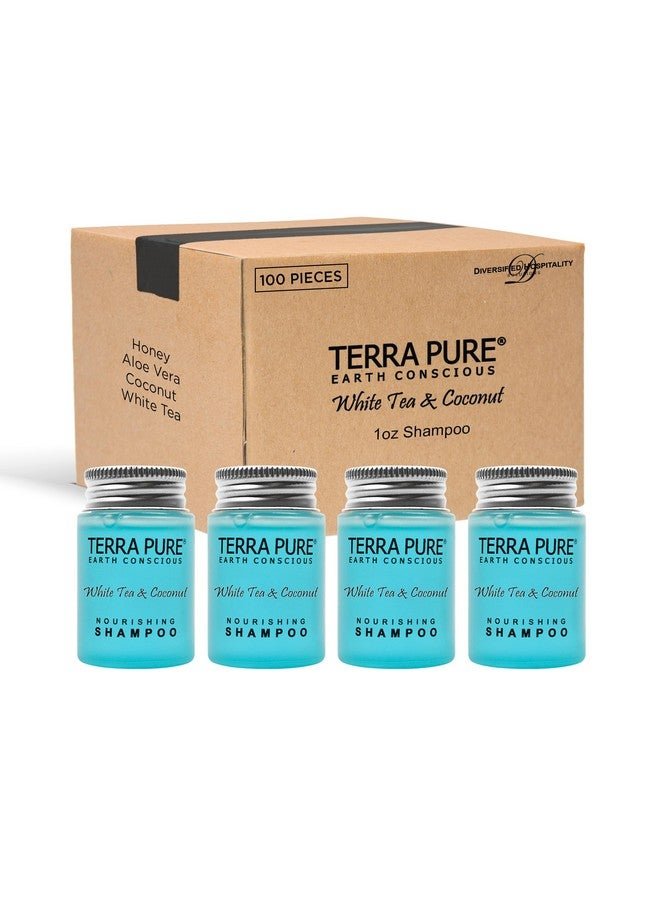Terra Pure White Tea & Coconut Shampoo Travel Size Hotel Amenities 1 Oz. (Case Of 100)