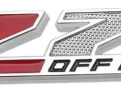 SOLDOUT Car Styling Z71 Offroad Car Grill Badge Car Trunk Emblem Compatible with Chevrolet Chevy Silverado Suburban Tahoe Auto Accessories (Red Silver)