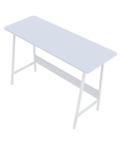 DANUBE HOME Camine Computer Table Office Desk Workstation Modern PC Laptop Gaming Table Wooden Study Table for Home, Living Room 120x45x72 cm - White