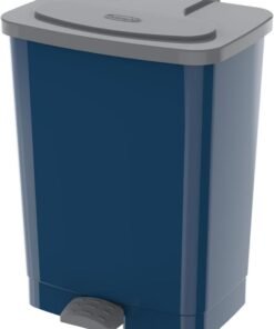 Cosmoplast Step-On Waste Bin With Pedal, Pearl Blue Pearl Blue 20.0Liters