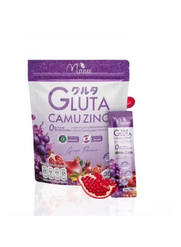 MANEES Manee Gluta Camu Zinc with Collagen | Daily Skin & Immunity Support | 30 Sachets