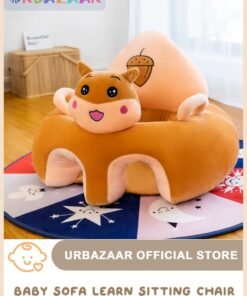 URbazaar Baby Sofa Learn Sitting Chair Nursery Support Seat Pillow Protector Plush Cushion Infant Sitting Chair Baby Support Seat Infant Plush Seats for Toddlers (Hamster)