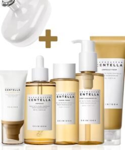SKIN1004 Centella Air-Fit Suncream 50ml SPF30, Toning Toner 210ml, Cleansing Oil 200ml, Centella Ampoule 100ml & Face Scrubber | Complete Skincare Set for Sun Protection, Toning, Cleansing, and Hydration 760ml