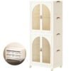 GGEROU Wardrobe Portable Closet, Stackable Storage Bins with Doors,Wheels,Lids,Collapsible Plastic Closet Organizers Storage Cabinet with Closet Rods,Folding Storage Bins