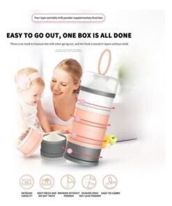 ORiTi 4-Layer Portable InfantClean And Convenient Milk Powder Dispenser Bottle Set - Image 3