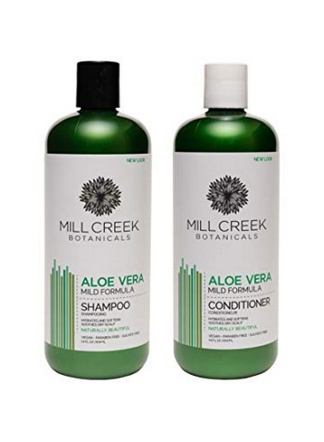 Mill Creek Botanicals Aloe Vera Shampoo And Conditioner Bundle (14 Oz Each)