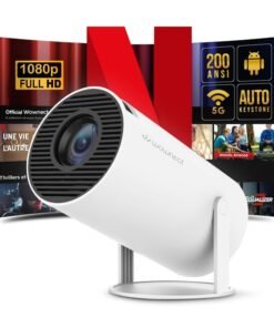 Wownect HY300 Android 5G Wifi Smart Portable Projector 1280 720P Full HD Office Home Theater Video Mini Projector Optical specifications PROJ-WO-87-AN White