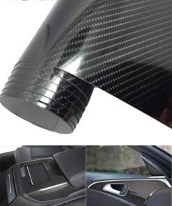Motim 6D Gloss Carbon Fiber Vinyl Film 30 x 150CM, Automotive Wrap Sticker, Self Adhesive Car Vinyl Wrap, Bubble Free Air Release Technology, DIY Decals for Car Vehicle and Laptop