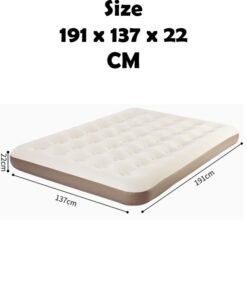 ZCM-HAPPY Thick Foldable Outdoor Camping Air Mattress Bed - Portable, Inflatable, Ultra-Comfortable with Hand Pump, Air Pillow and Accessories, Ideal for Camping, Hiking, and Travel (191x137x22 cm)