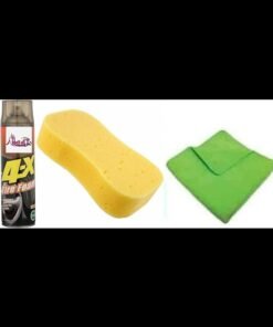 ABBASALI Tyre Cleaning Foam 650ml With 1pc Fiber Cloth & Sponge For Cleaning Of All Vehicles