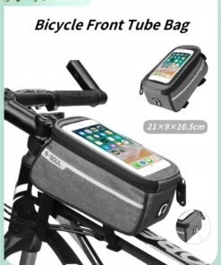 HALAMODO Bike Handlebar Bike Bag Front Frame Bag Road Mountain Bike Pouch Handlebar Mount Phone Bags Waterproof Bike Bag Cycling Accessories for Kids & Girls & Boys & Men & Women