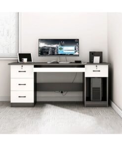 NKX Computer and Multifunction Table Home Office Workstation 120 CM with 3 Drawers - Image 3