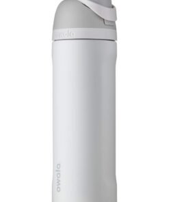 Owala FreeSip Insulated Stainless Steel Water Bottle with Straw for Sports and Travel, BPA-Free, 24-oz, Shy Marshmallow