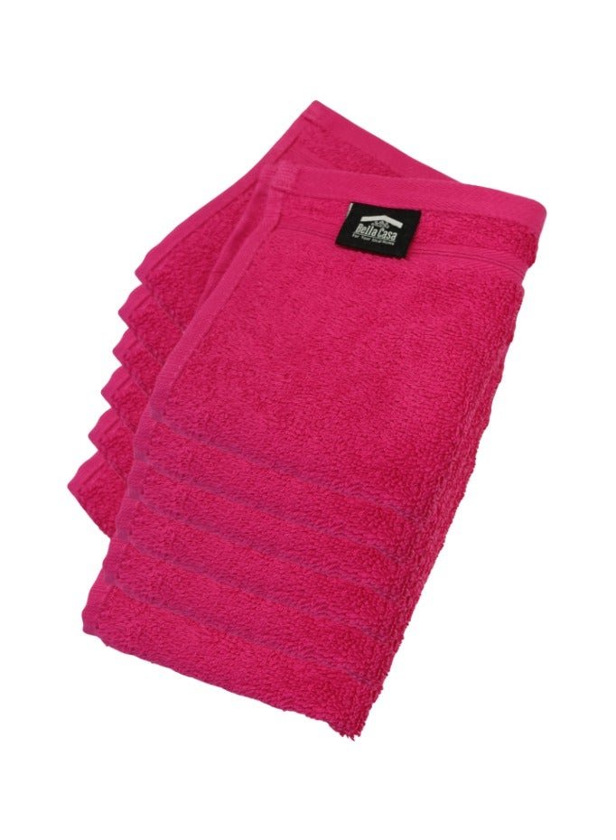 Pearl Coast International 6 Pieces Luxury Face Towel Set 30x30cm 630 GSM Premium Cotton Ultra Soft and Highly Absorbent Expertly Woven for Durability Hotel And Spa Quality Towels Pink