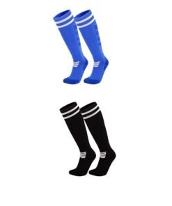 EFUMKE 2 Pairs Men's Football Socks Non-slip Knee-high Socks Non-slip Grip Pads for Football Basketball Sports Grip Socks, Non-slip Sports Socks, Knee High Compression Basic Football Basketball Socks (Size L)