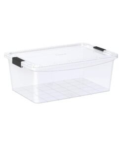 Cosmoplast 20L Clear Plastic Storage Box With Lockable Lid