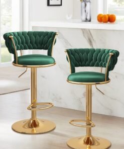 Swivel Bar Stools, Adjustable Counter Height Barstools Bar Chairs Modern Counter Stool