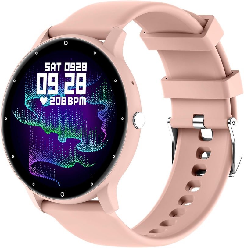 Smartwatch with Answer/Make Calls - 1.28" Smart Watch for Men Women, Ultra-thin Design, Fitness Tracker, activity tracker, Compatible with Android & iOS (Pink)