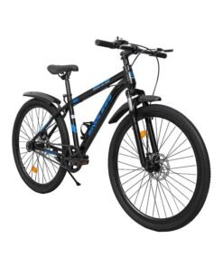 ENDLESS High Carbon Steel Mountain Bike|18 Inch Frame Size | 27.5 Inch Wheel Size | Single Speed | Dual Disc Brakes | Bike For Men & Women | Black Blue Color