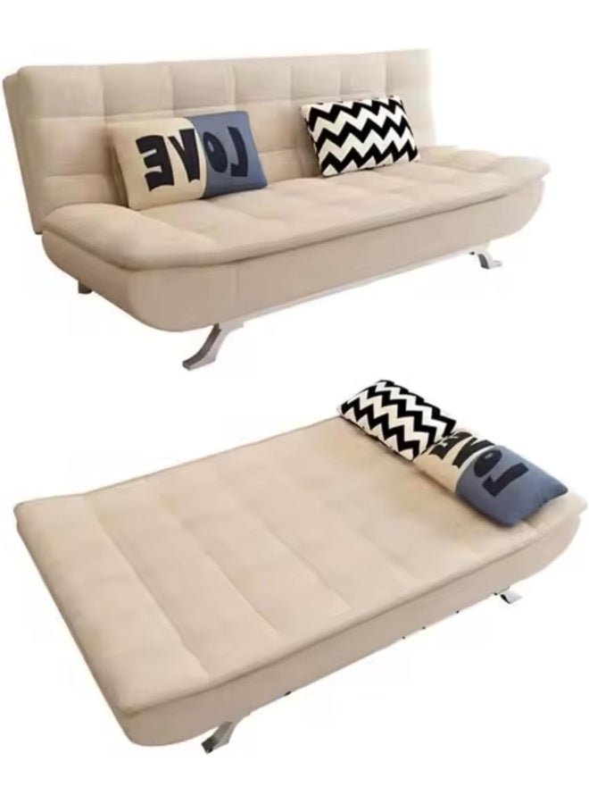 Comfynest Convertible Sofa Bed Foldable, Adjustable, and Contemporary Sofa, Modern Sleeper for Living Room (Beige)