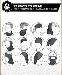 Wish Plus 4-Piece Sun Protection Face Mask Set-Scarf/Mask 12 In 1 Breathable Face Mask For Men &Women, Suitable For Summer Cycling, Running And Walking - Image 3