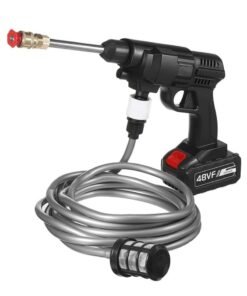 ELTRAZONE 48V Cordless Portable Washer Electric High Pressure Cleaner Machine 30 Bar High Pressure Portable Washer with 3 in 1 Adjustable Nozzle for Washing Cars & Floors.