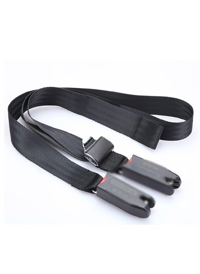 KOWVOWZ General Isofix Fixing Strap for Child Seat, Black Soft Polyester Belt Adjustable 5.25FT Withstand 15000N Tension